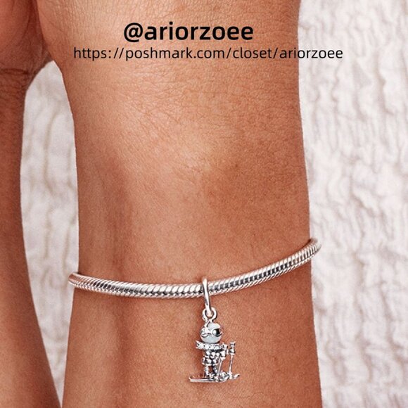 Pandora Skier Dangle Charm - Picture 2 of 2